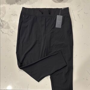 Black Tapered Sweatpants with Minimalist Design